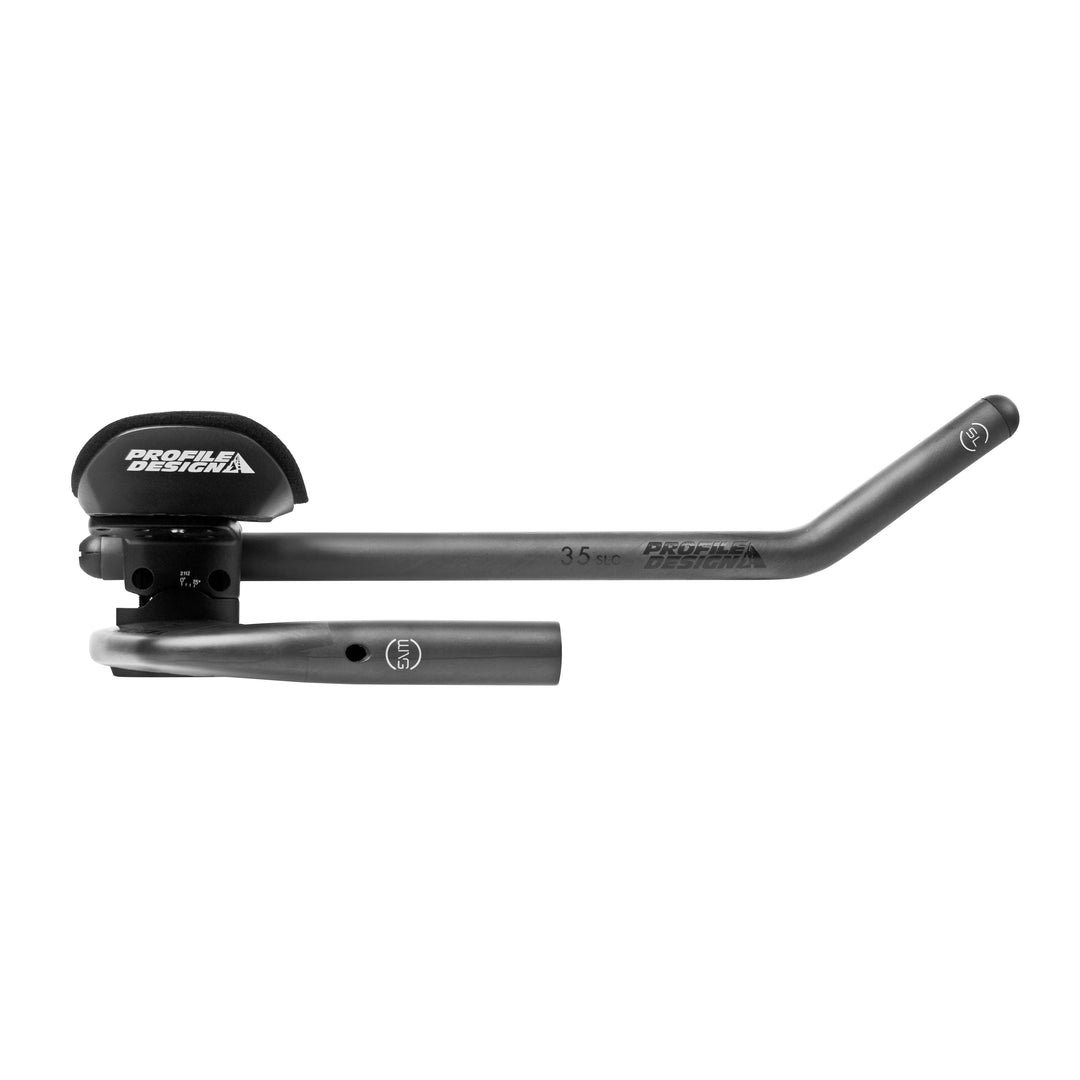 Profile Design Wing 20c+ Ergo 35SLC Aerobars Side View With No Tilt Carbon Aerobars