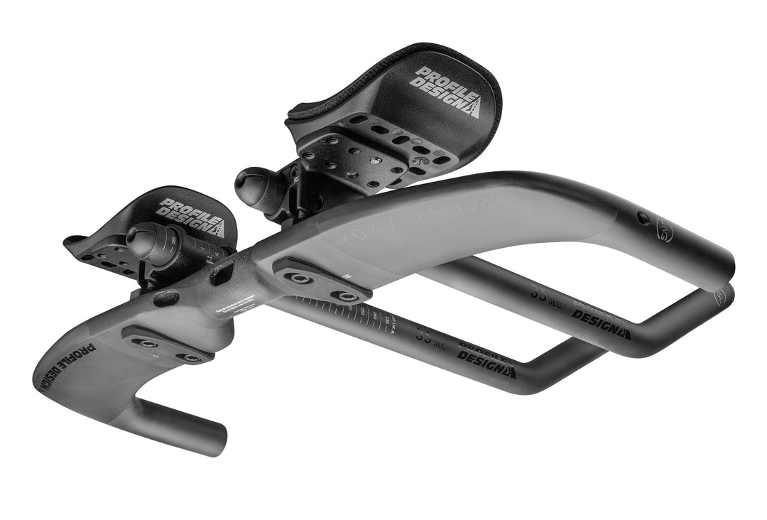 Profile Design Wing 20c+ Ergo 35SLC Aerobars Bottom/Side View Carbon Aerobars