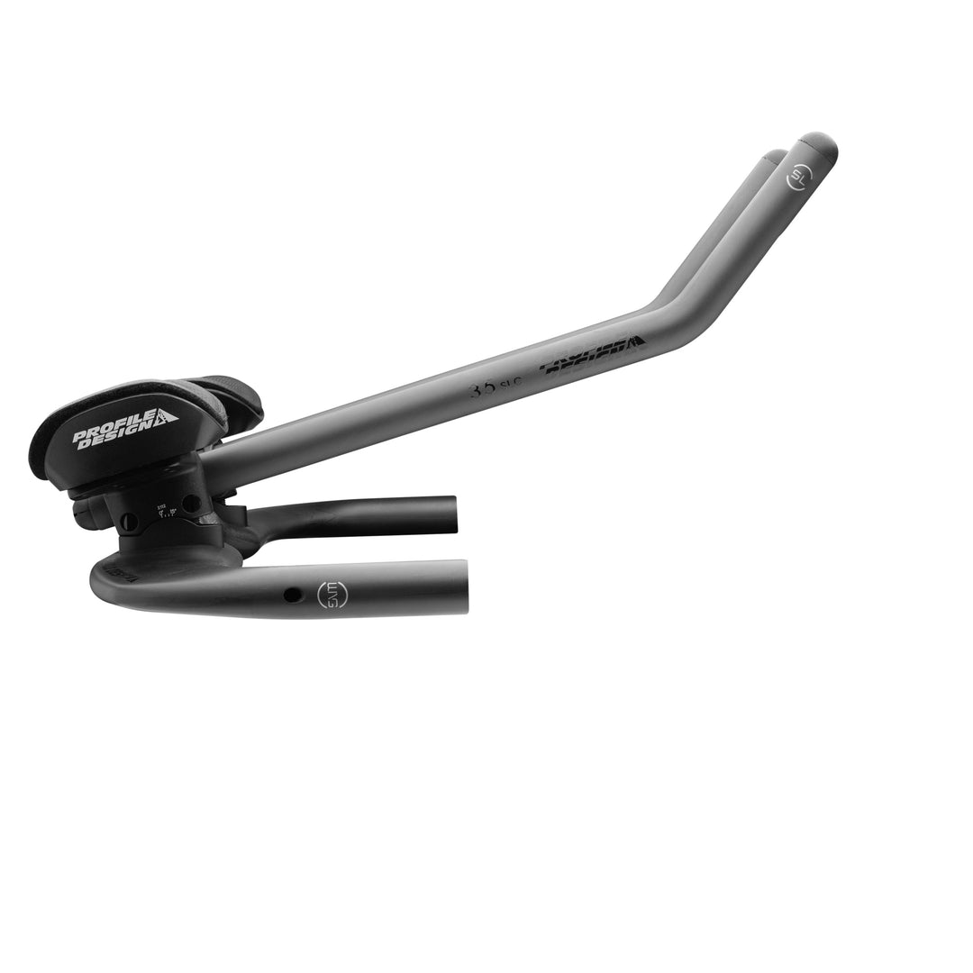 Profile Design Wing 20c+ Ergo 35SLC Aerobars Side View With Tilt Carbon Aerobars